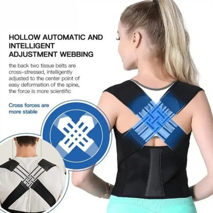 Adjustable Back Posture Belt Office Home Gym Unisex Improve Spine Clavicle Brace Posture Vest Back Posture Corrector Belt