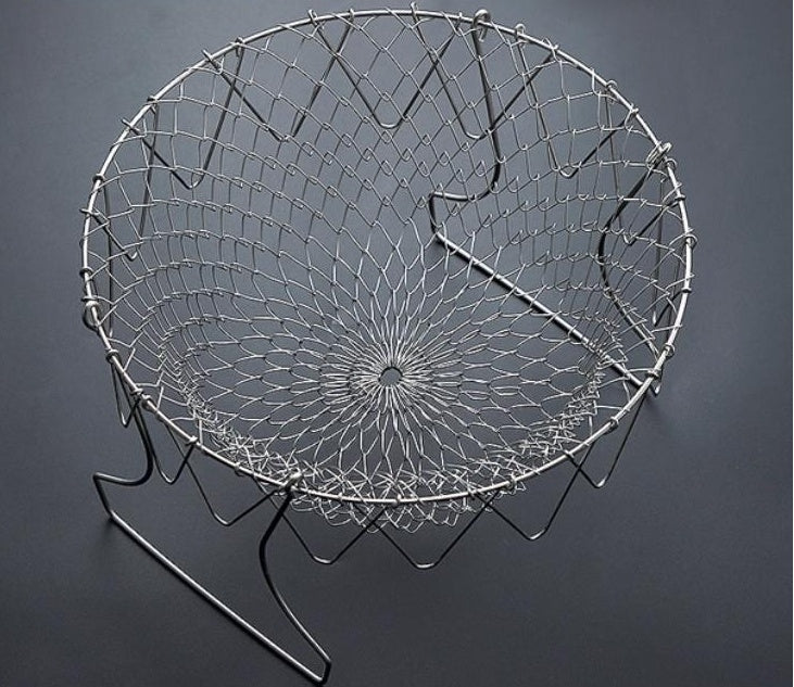 Blasting Net Basket Round Reinforced Stainless Steel