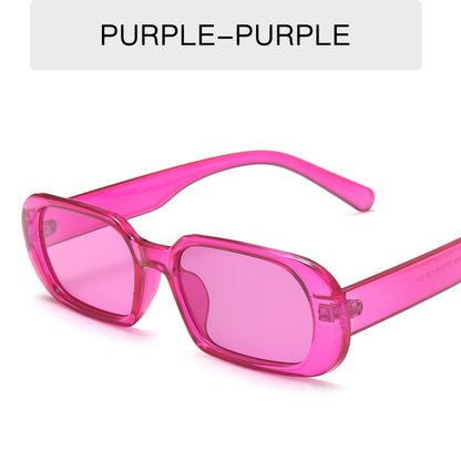 Retro Small Frame Sunglasses Female Candy Color Colorful Fashion Sunglasses