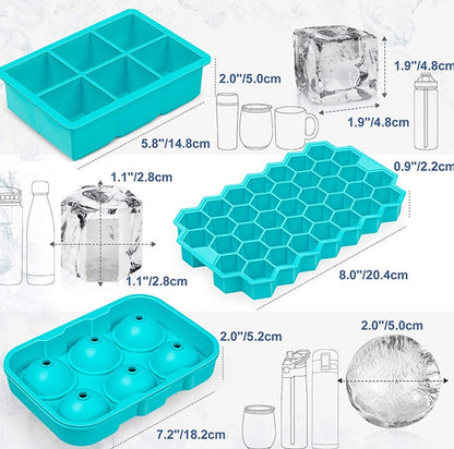 Homemade Ice Tray Mold Silicone Ice Hockey Ice Cubes