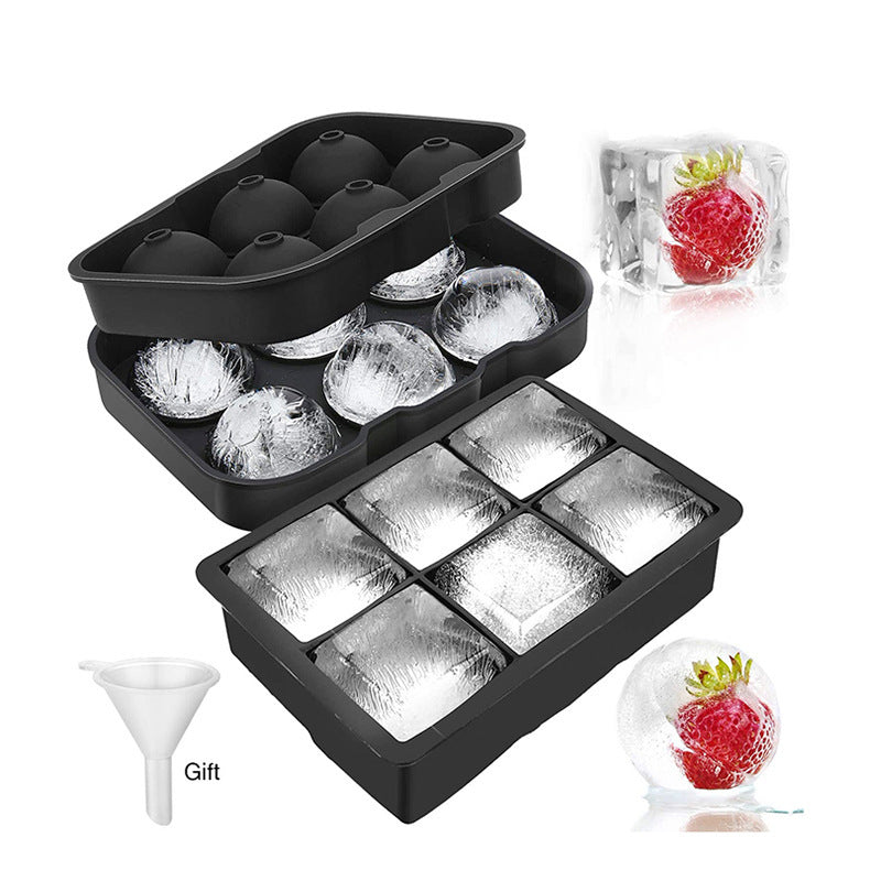 Homemade Ice Tray Mold Silicone Ice Hockey Ice Cubes