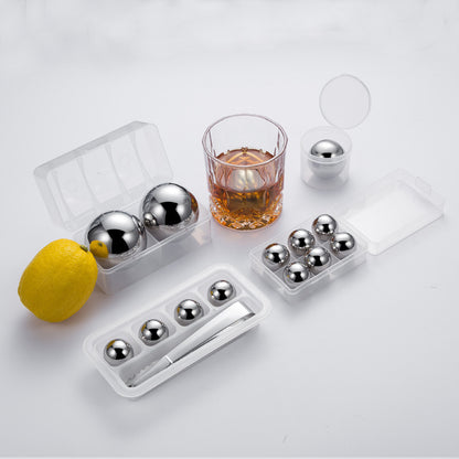 Stainless Steel Round Whisky Stone Suit Ice Hockey Wine Supplies