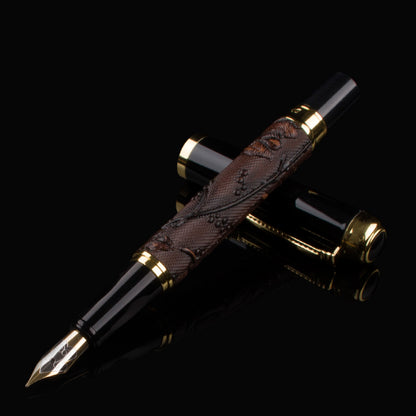 Embossed barrel ink pen fountain pen