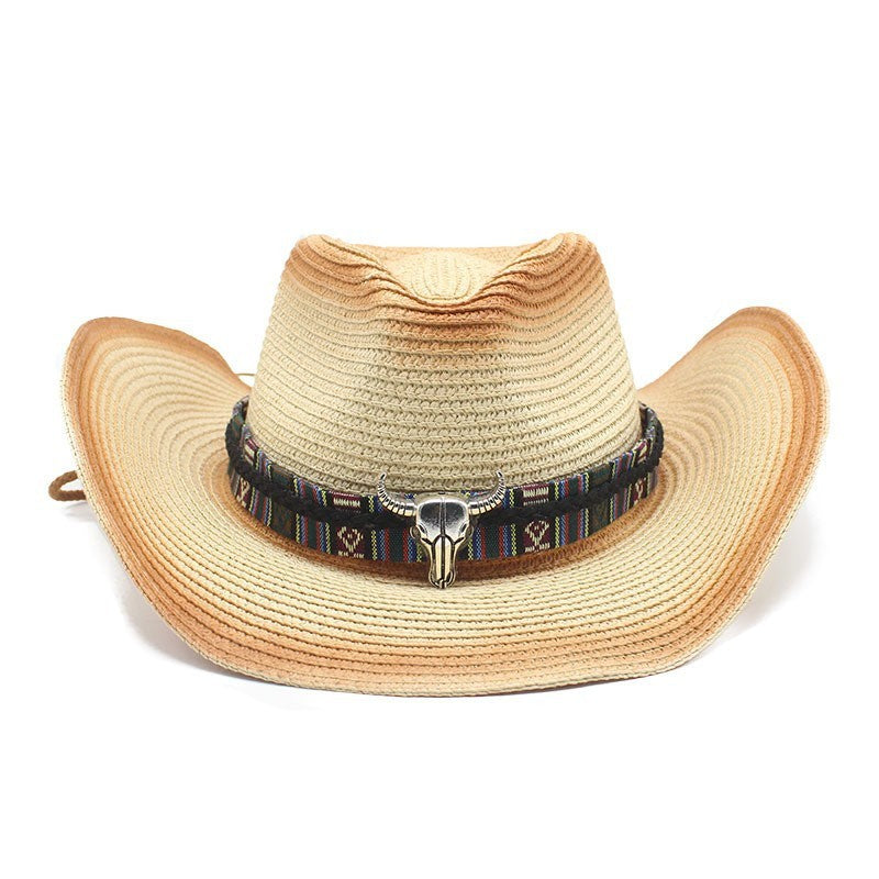 Denim Ethnic Style Straw Hat Men And Women Outdoor