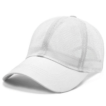 Summer Sunhat Breathable Men's And Women's Mesh Hats Outdoor Solid Color Caps