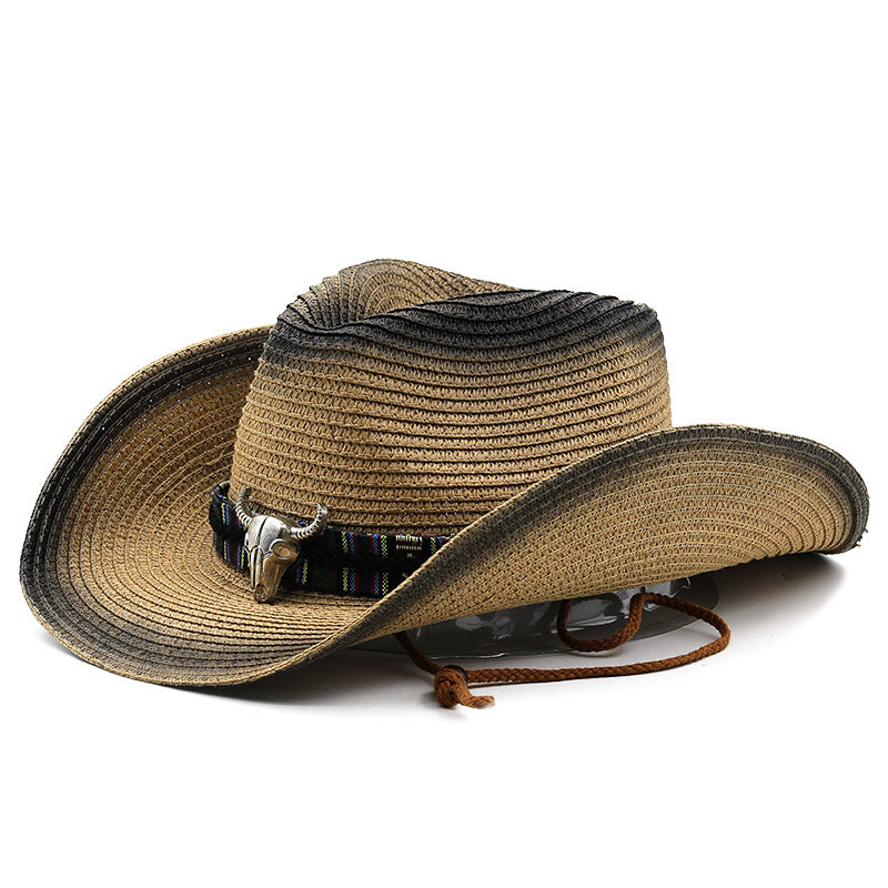 Denim Ethnic Style Straw Hat Men And Women Outdoor