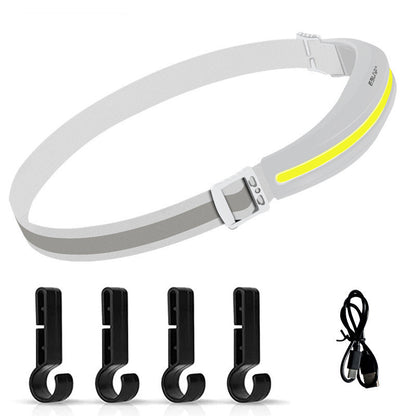 Wave Sensing COB Outdoor Cycling Night Running USB Charging Headlights