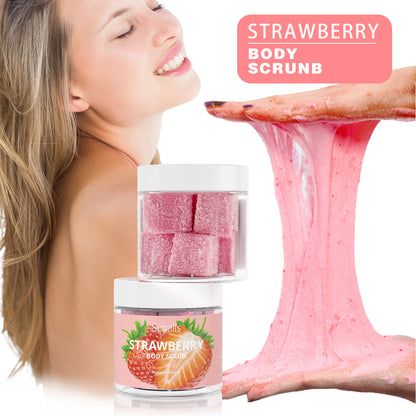 Sefralls Strawberry Body Scrub Exfoliating Hydrating Body Scrub Sugar Scrub Moisturize Smooth Cleansing Skin 150g