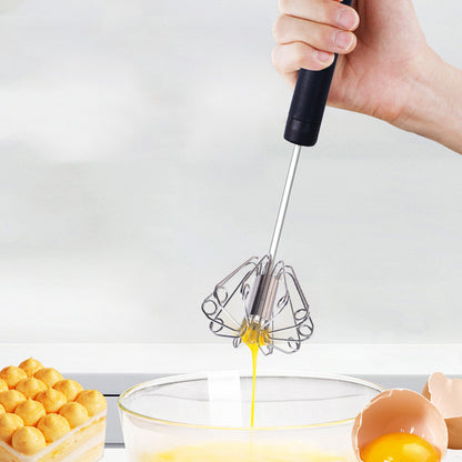 Household Stainless Steel Semi-automatic Egg Beater