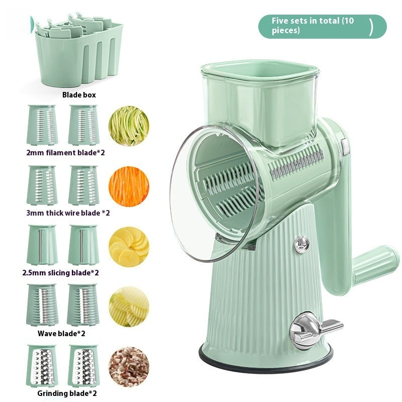 Household Vegetable Cutting Hand Roller Multifunctional Shredder