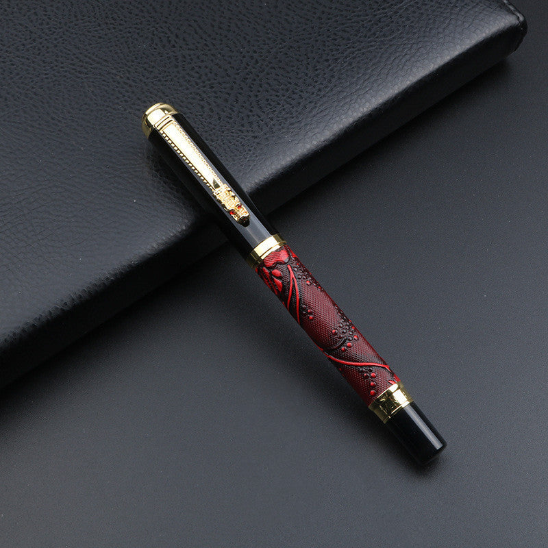 Embossed barrel ink pen fountain pen