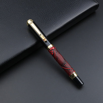 Embossed barrel ink pen fountain pen