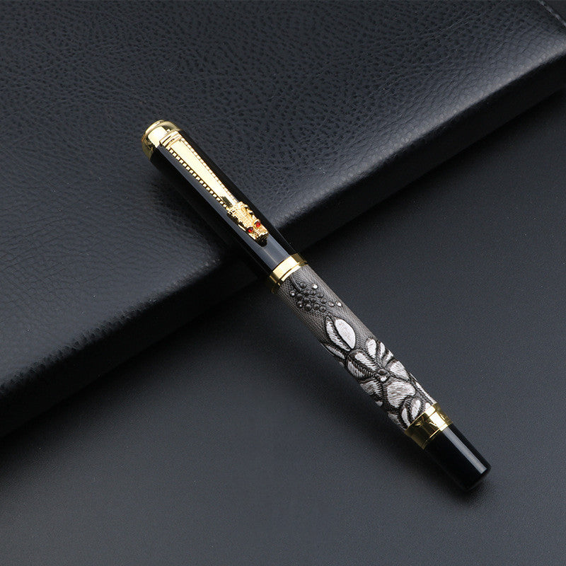 Embossed barrel ink pen fountain pen