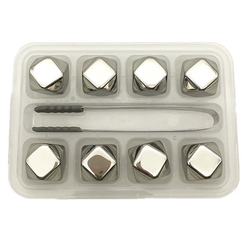 Stainless Steel Ice Cube Rhombus Quick-frozen Cold Wine