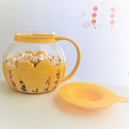 Microwave Micro-Pop Popcorn Pot Glass Plastic Cover