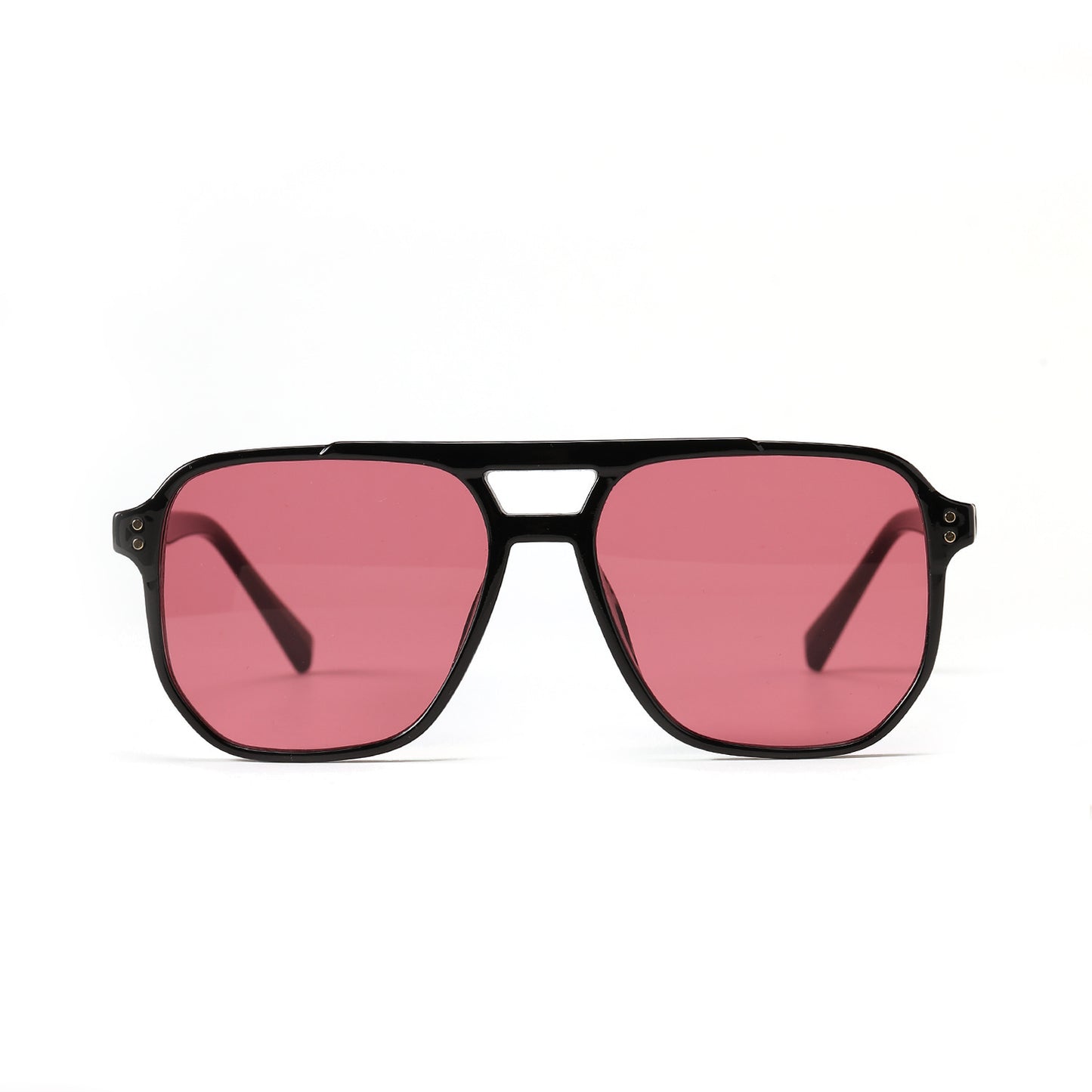 Square Double Beam Fashion Black Sunglasses For Women