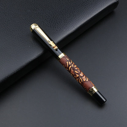 Embossed barrel ink pen fountain pen