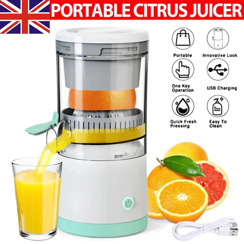 Electric Citrus Juicer Juice Squeezer Portable Press Machine Fruit Extractor UK