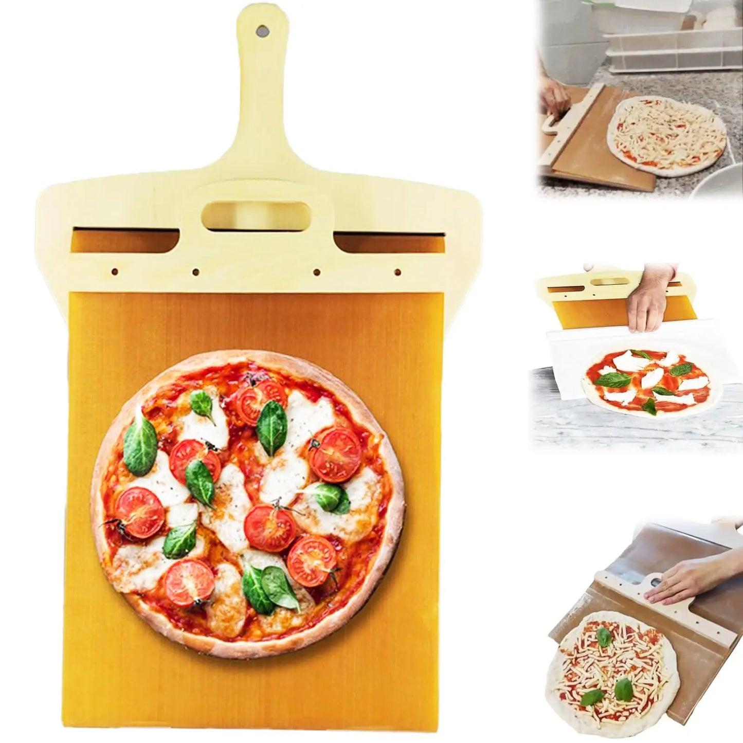 Kitchen Gadgets Sliding Pizza Shovel Non Stick Pizza Smooth Cutting Board Storage Transfer Board Kitchen Baking Tool