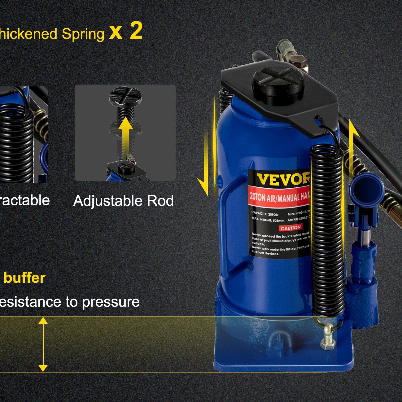 Vertical Hydraulic Pneumatic Jack Pneumatic Hydraulic