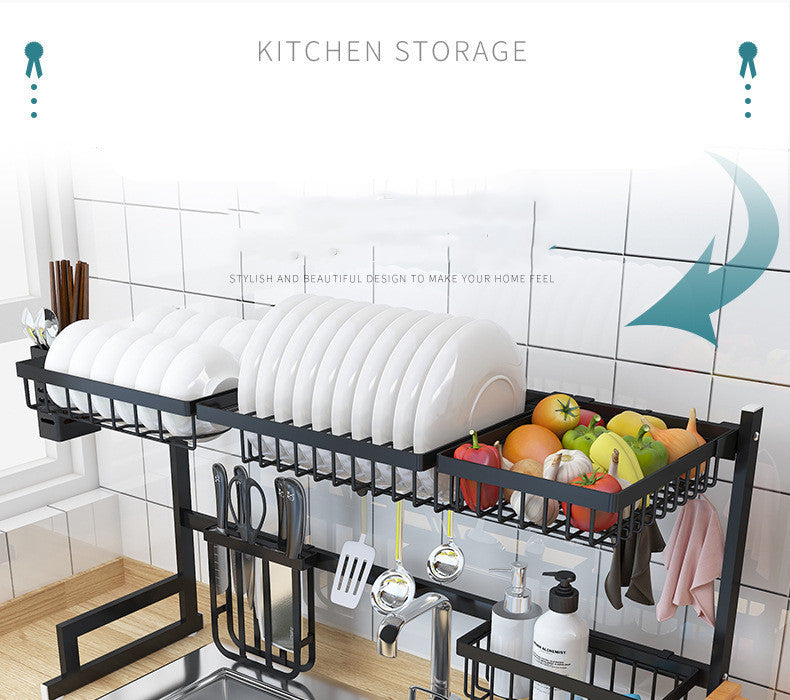 Retractable Sink Dish Drain Storage Rack