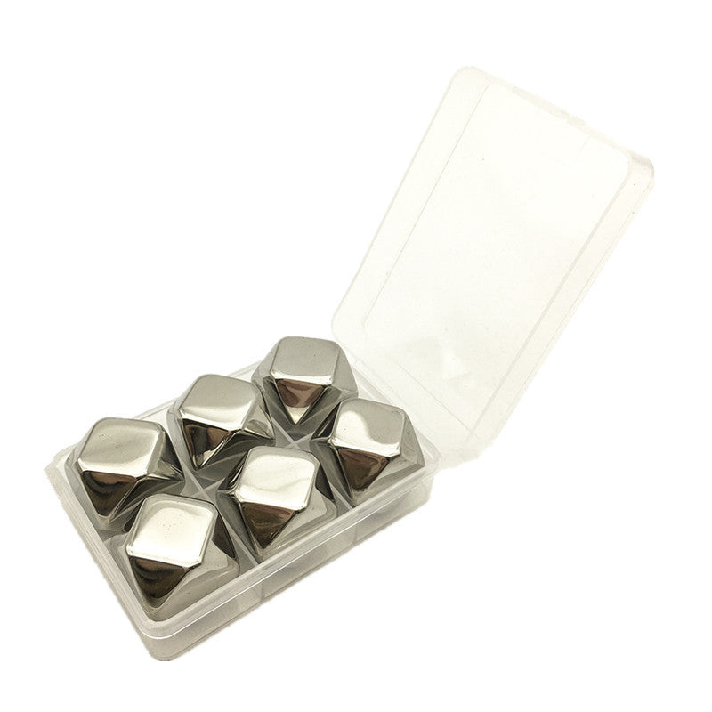 Stainless Steel Ice Cube Rhombus Quick-frozen Cold Wine