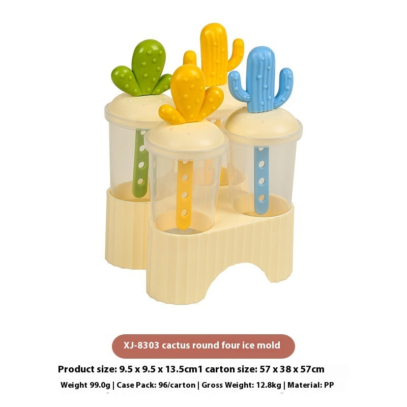 Cactus Four Grid Six Grid Ice Lollipop Mould Ice-cream Mould