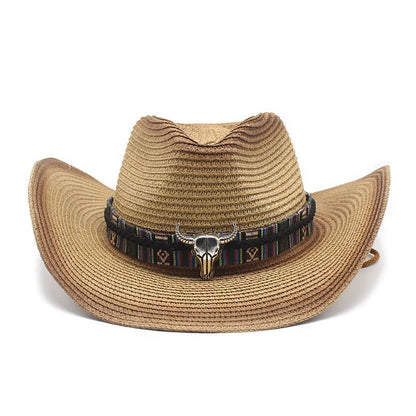 Denim Ethnic Style Straw Hat Men And Women Outdoor